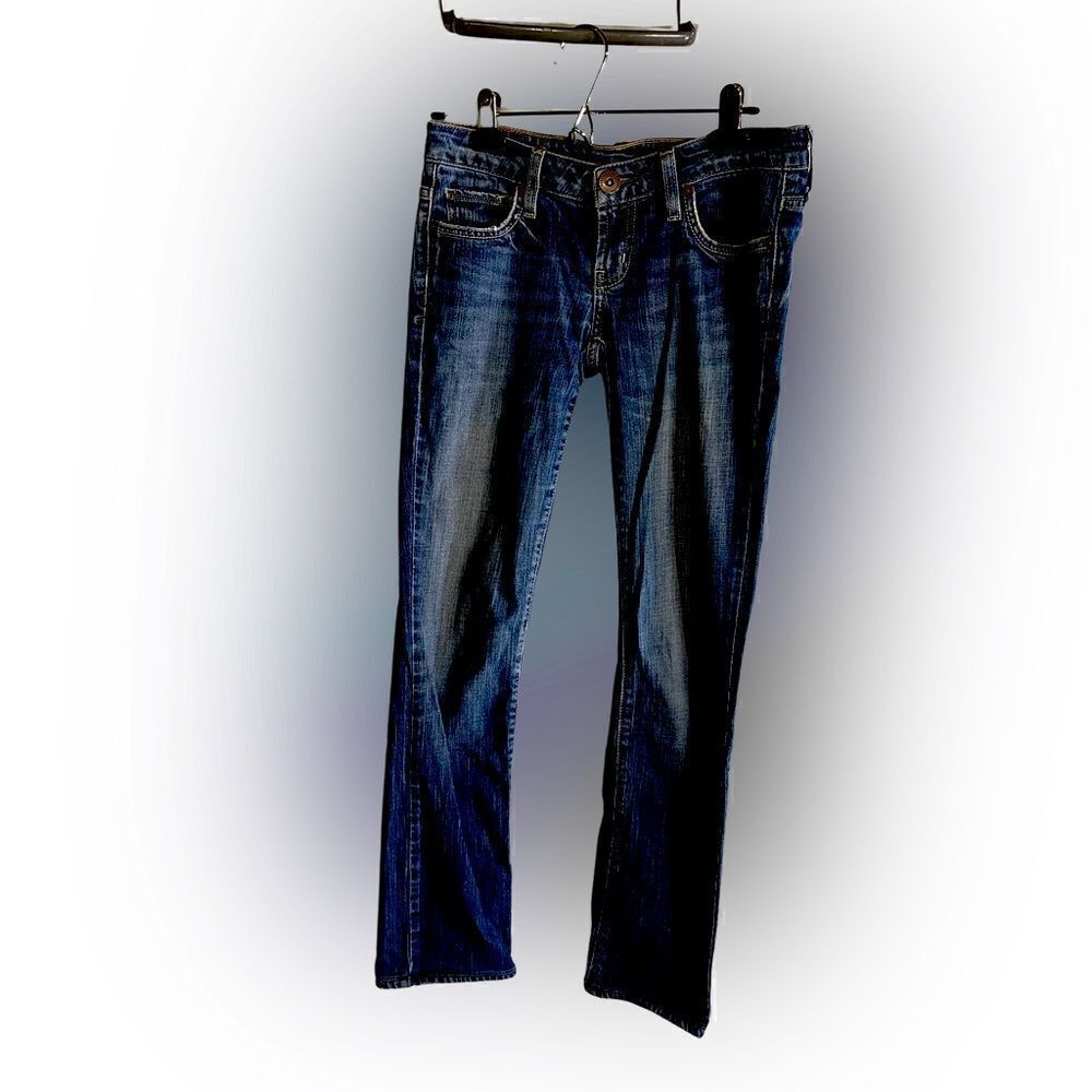 America Eagle- Denim Blue Jeans- Straight Leg 77- Size 0
